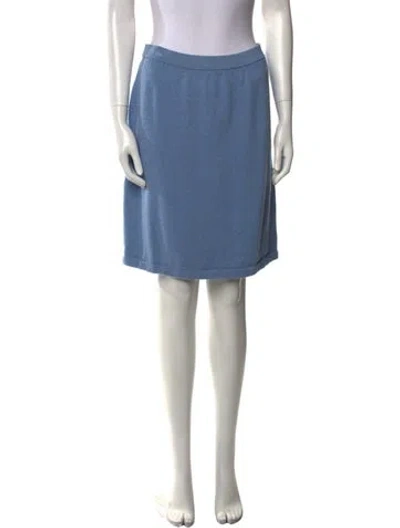 Pre-owned St John Knee-length Skirt In Blue