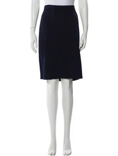 Pre-owned St John Knee-length Skirt In Blue
