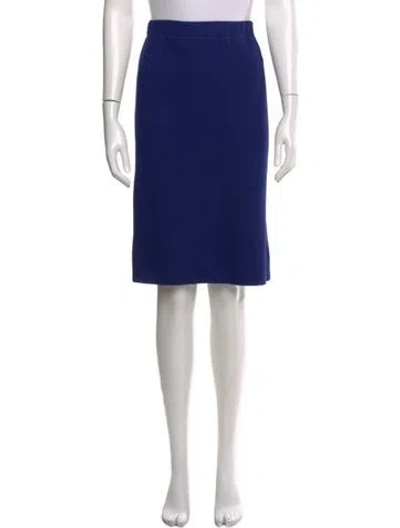 Pre-owned St John Knee-length Skirt In Blue