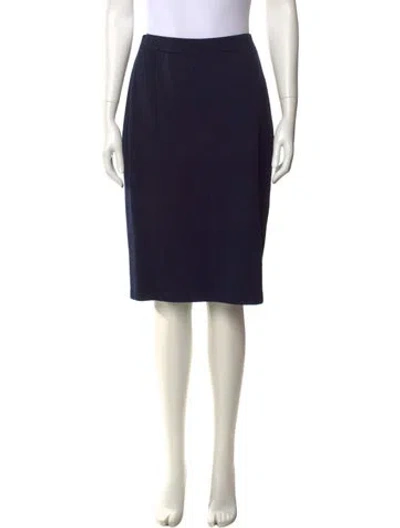 Pre-owned St John Knee-length Skirt In Blue
