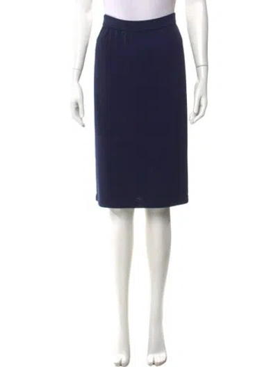 Pre-owned St John Knee-length Skirt In Blue