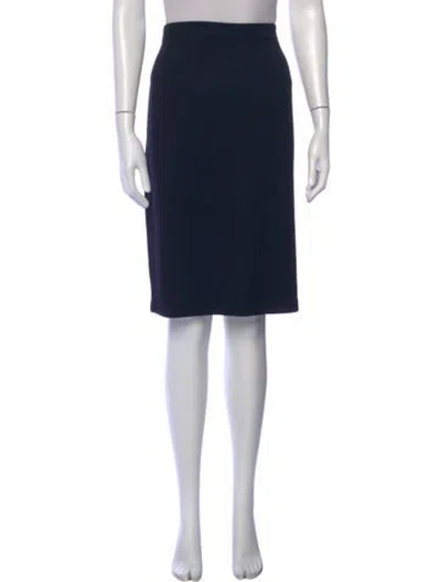 Pre-owned St John Knee-length Skirt In Blue
