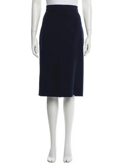 Pre-owned St John Knee-length Skirt In Blue