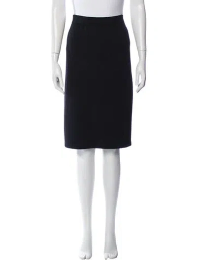 Pre-owned St John Knee-length Skirt In Blue