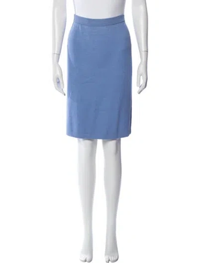 Pre-owned St John Knee-length Skirt In Blue