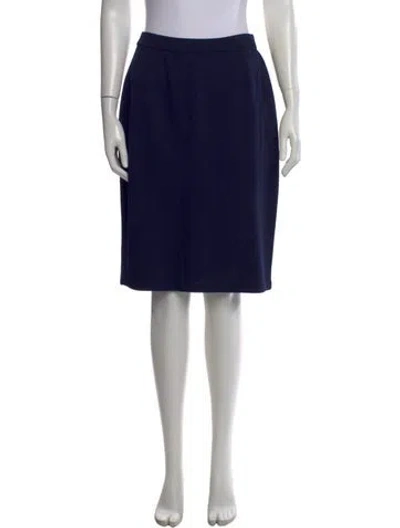 Pre-owned St John Knee-length Skirt In Blue