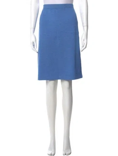 Pre-owned St John Knee-length Skirt In Blue