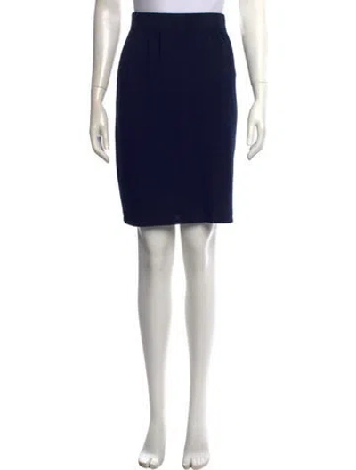 Pre-owned St John Knee-length Skirt In Blue