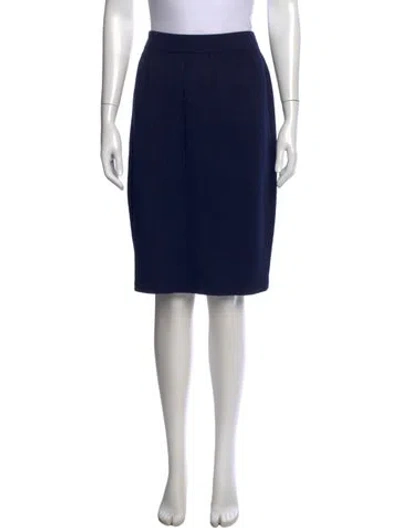 Pre-owned St John Knee-length Skirt In Blue