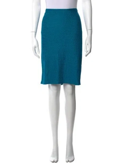 Pre-owned St John Knee-length Skirt In Blue