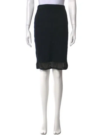 Pre-owned St John Knee-length Skirt In Blue