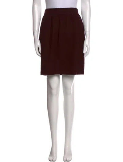 Pre-owned St John Knee-length Skirt In Brown