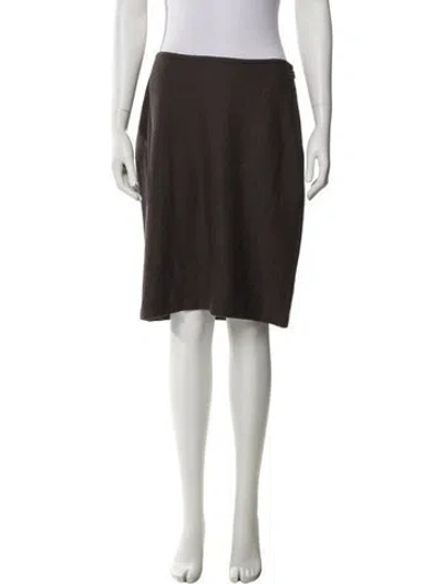 Pre-owned St John Knee-length Skirt In Brown