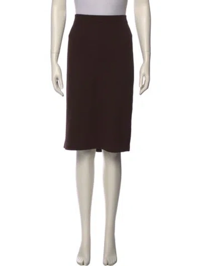 Pre-owned St John Knee-length Skirt In Brown