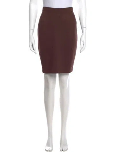 Pre-owned St John Knee-length Skirt In Brown