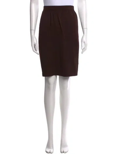 Pre-owned St John Knee-length Skirt In Brown