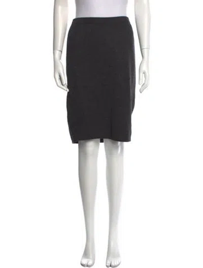 Pre-owned St John Knee-length Skirt In Gray