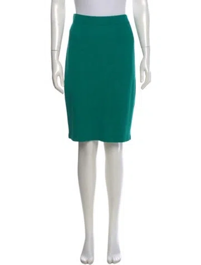 Pre-owned St John Knee-length Skirt In Green