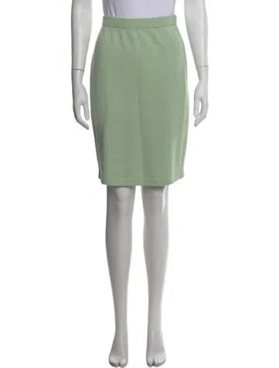 Pre-owned St John Knee-length Skirt In Green