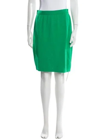 Pre-owned St John Knee-length Skirt In Green