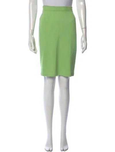 Pre-owned St John Knee-length Skirt In Green