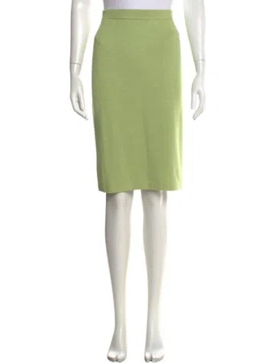 Pre-owned St John Knee-length Skirt In Green