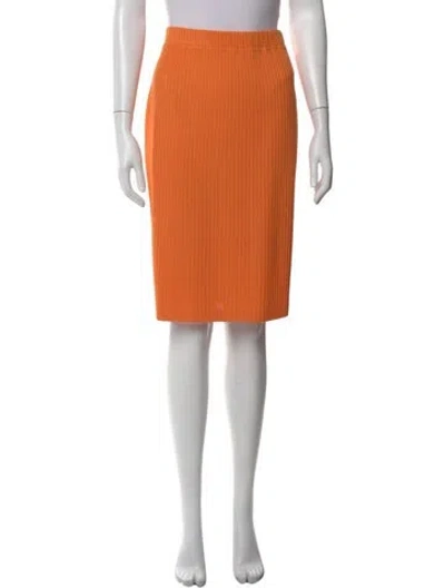 Pre-owned St John Knee-length Skirt In Orange