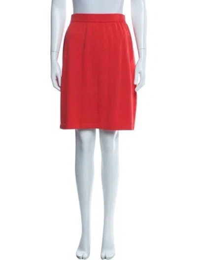Pre-owned St John Knee-length Skirt In Orange