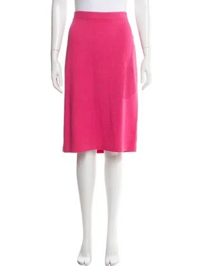 Pre-owned St John Knee-length Skirt In Pink