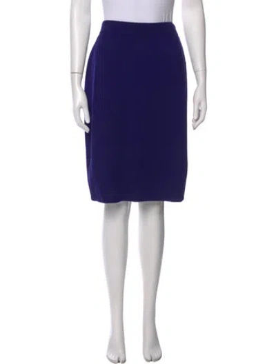 Pre-owned St John Knee-length Skirt In Purple