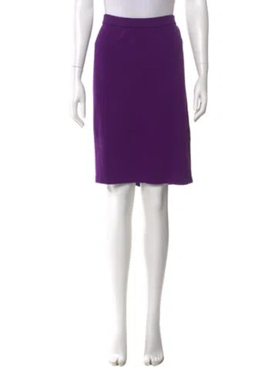 Pre-owned St John Knee-length Skirt In Purple