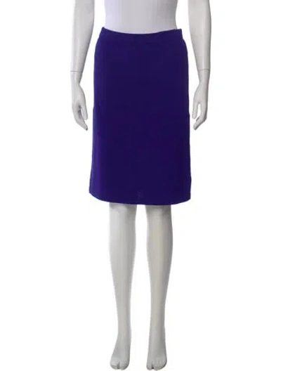 Pre-owned St John Knee-length Skirt In Purple