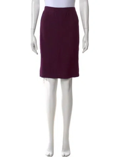 Pre-owned St John Knee-length Skirt In Purple