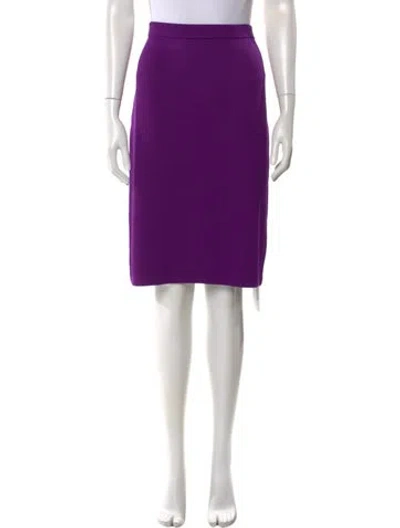 Pre-owned St John Knee-length Skirt In Purple
