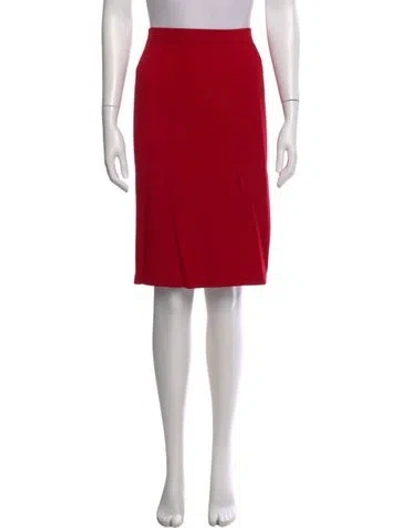 Pre-owned St John Knee-length Skirt In Red