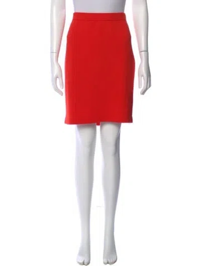 Pre-owned St John Knee-length Skirt In Red