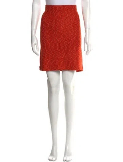 Pre-owned St John Knee-length Skirt In Red