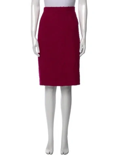 Pre-owned St John Knee-length Skirt In Red