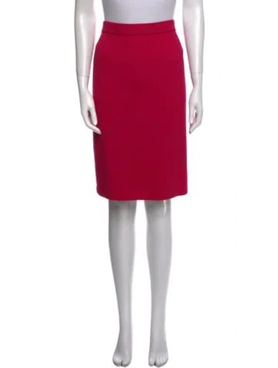 Pre-owned St John Knee-length Skirt In Red