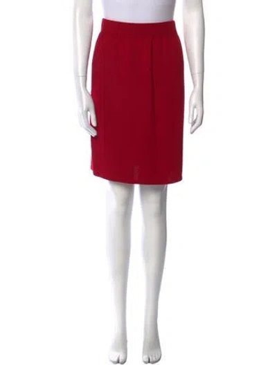 Pre-owned St John Knee-length Skirt In Red