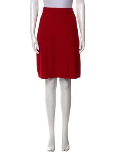 Pre-owned St John Knee-length Skirt In Red