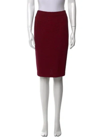Pre-owned St John Knee-length Skirt In Red