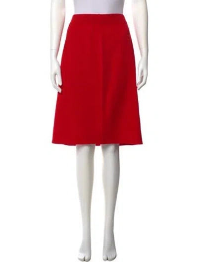 Pre-owned St John Knee-length Skirt In Red