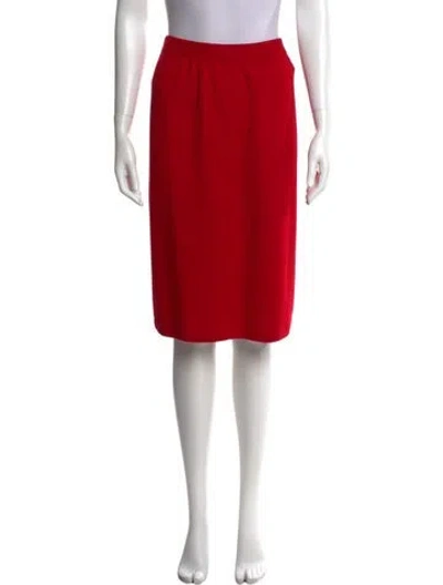 Pre-owned St John Knee-length Skirt In Red