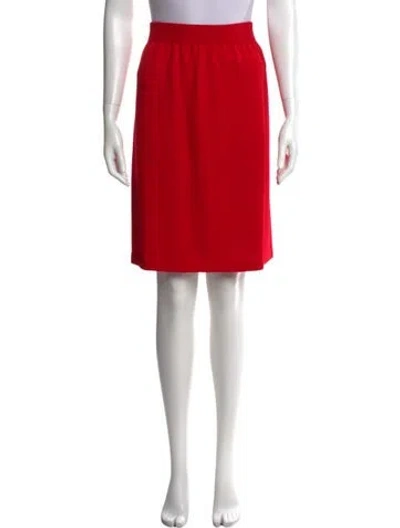 Pre-owned St John Knee-length Skirt In Red