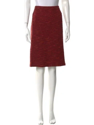 Pre-owned St John Knee-length Skirt In Red