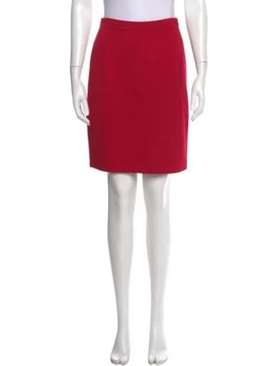Pre-owned St John Knee-length Skirt In Red