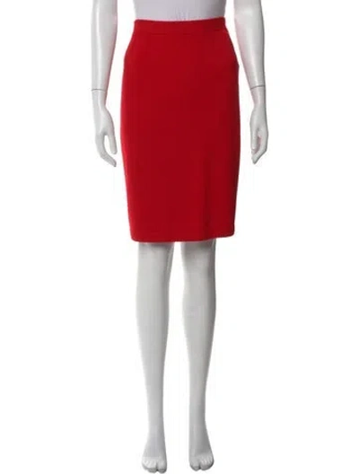Pre-owned St John Knee-length Skirt In Red