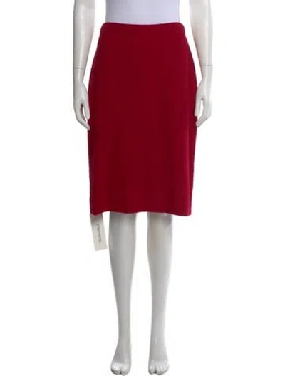 Pre-owned St John Knee-length Skirt In Red