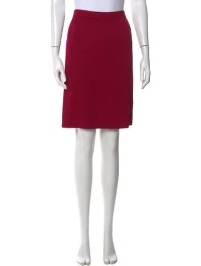 Pre-owned St John Knee-length Skirt In Red